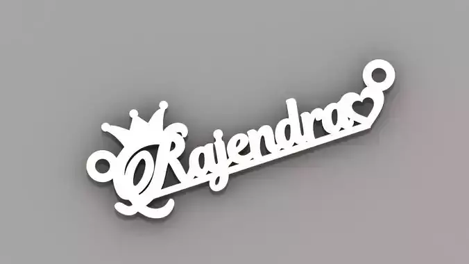 RAJENDRA NAME PENDANT 3D print model