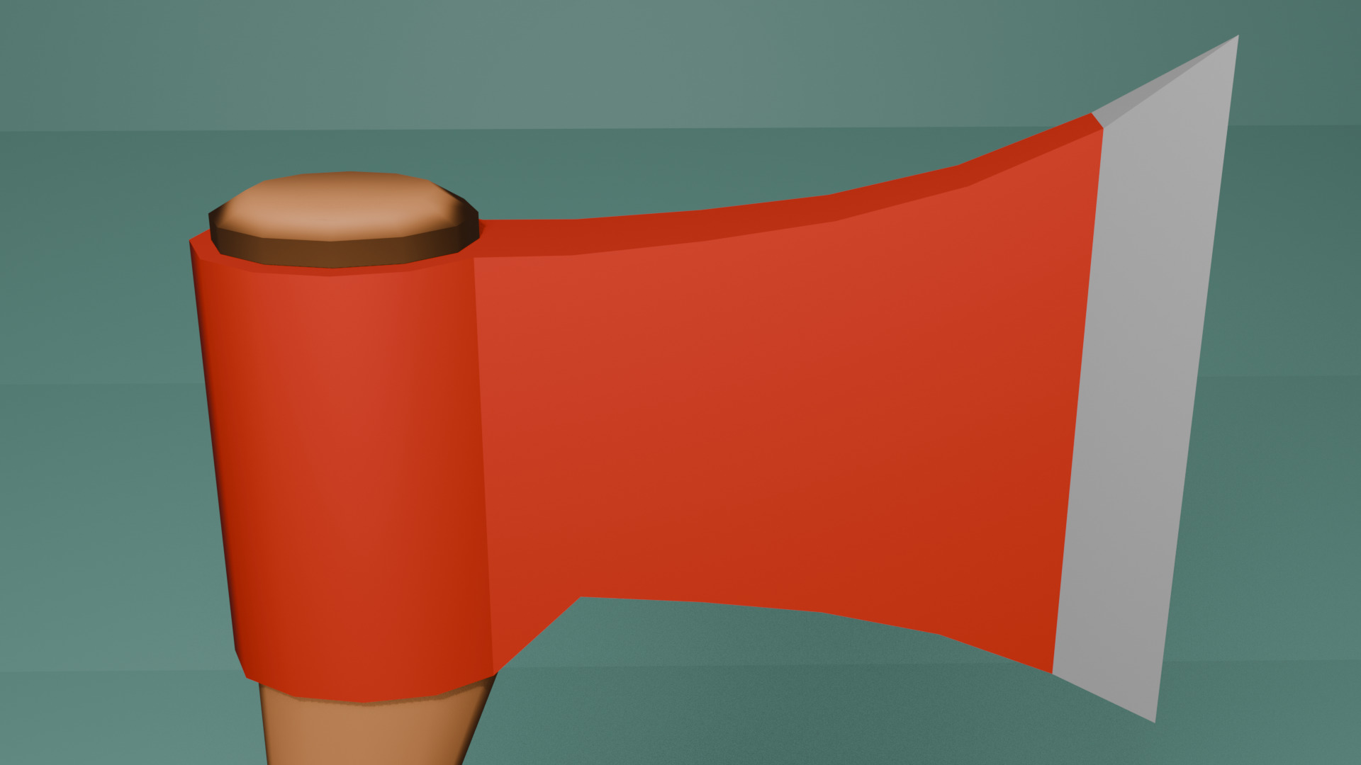 Low-Poly Stylized Axe Free low-poly 3D model_1