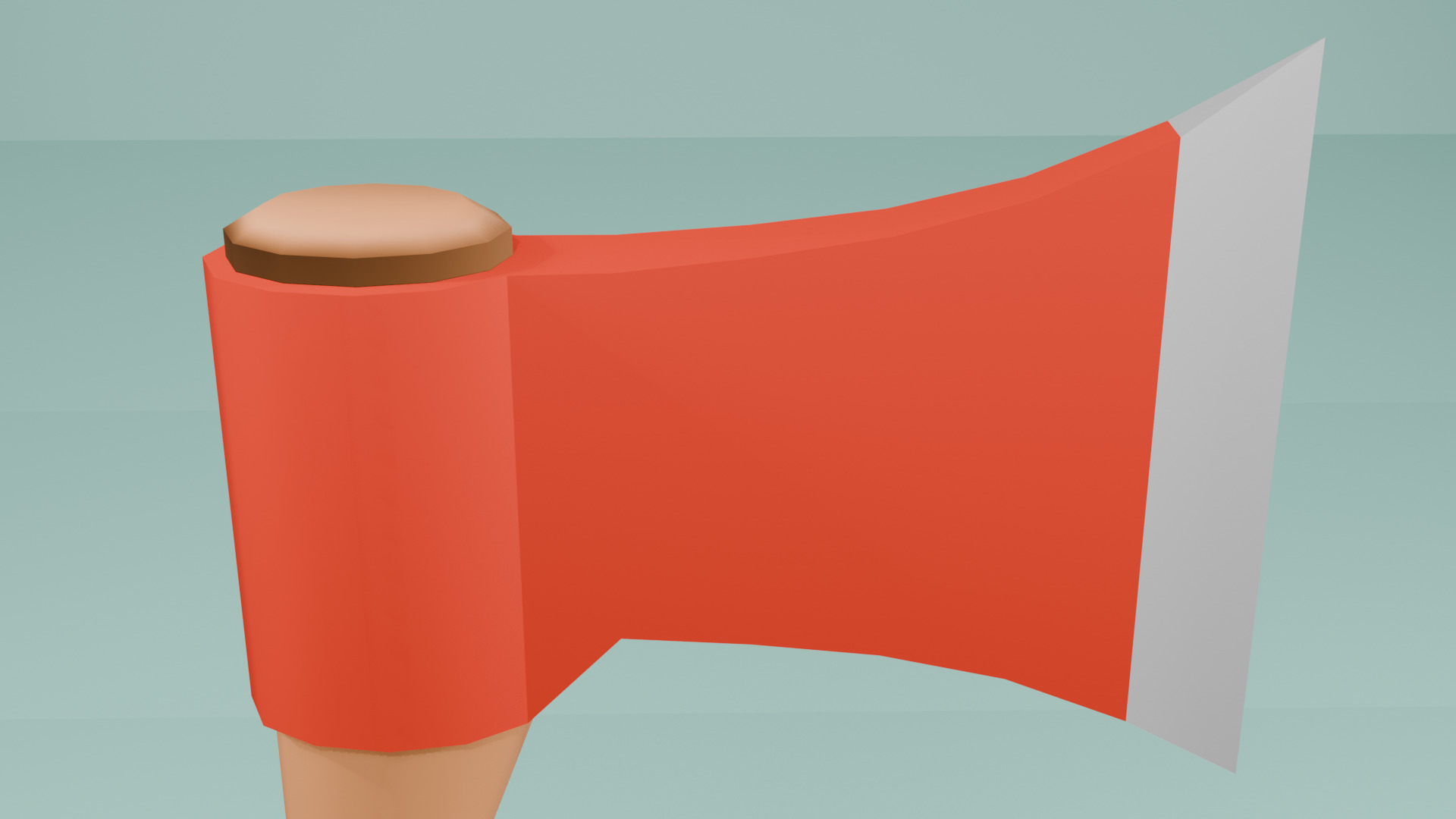 Low-Poly Stylized Axe Free low-poly 3D model_2