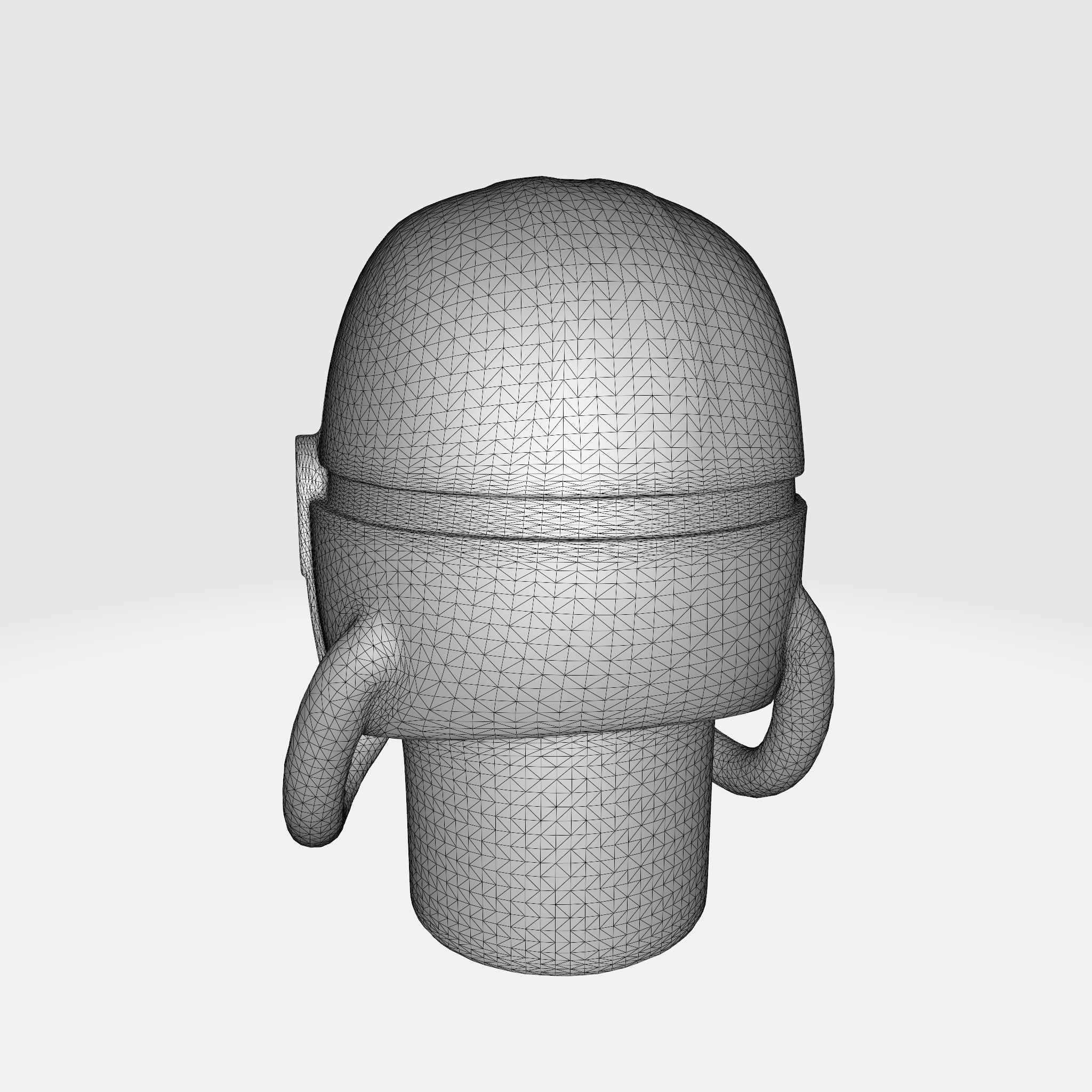 Futuristic Warrior Helmet 3D model_8