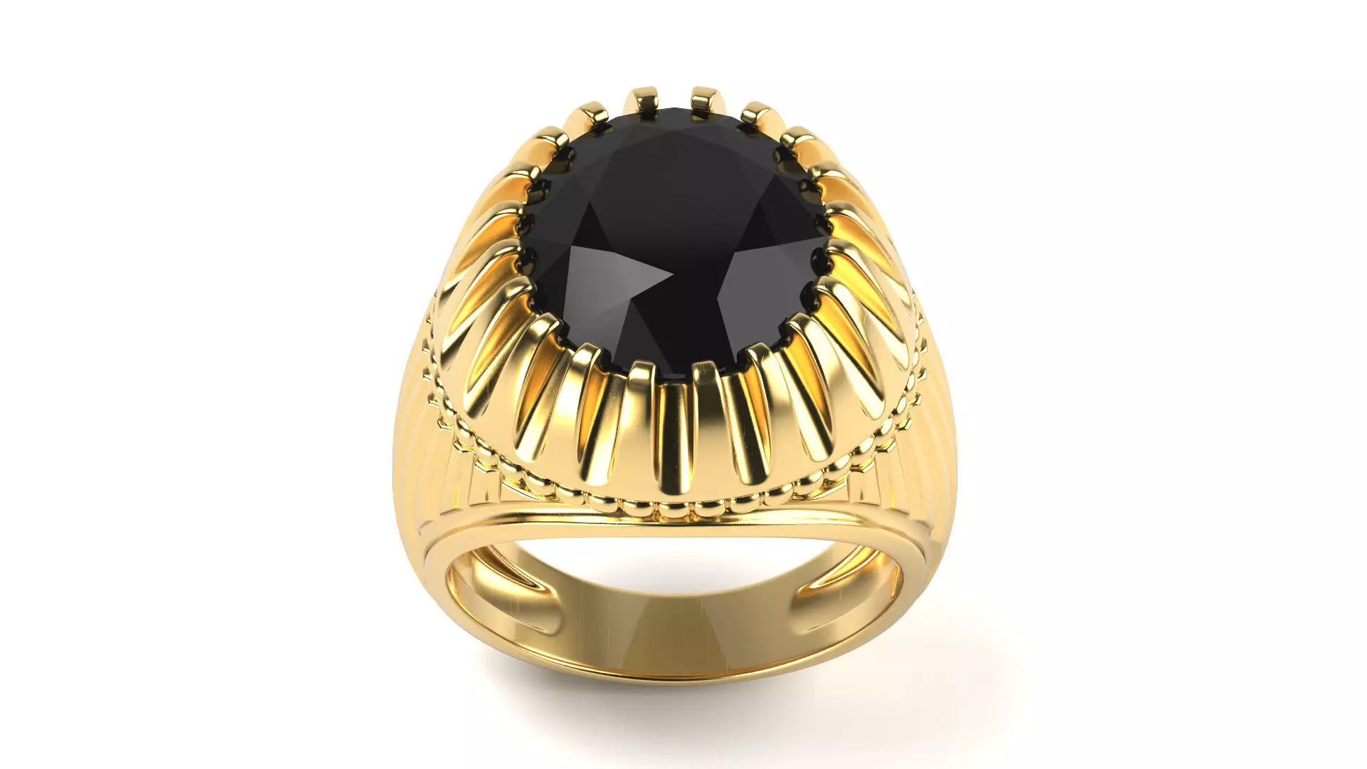 Retro ring crown 3D print model