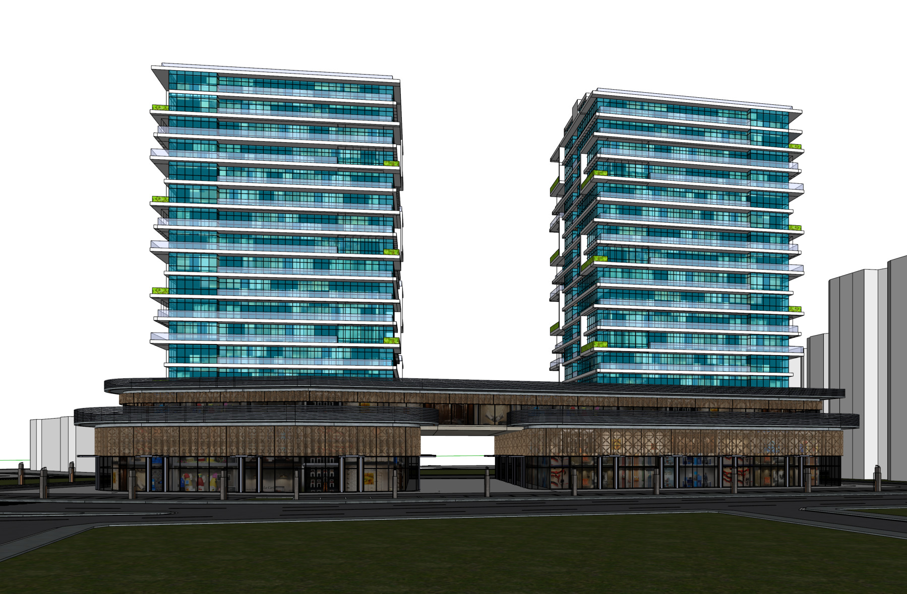 Commercial 3D Sketchup and Lumion 12  Model  3D model_4