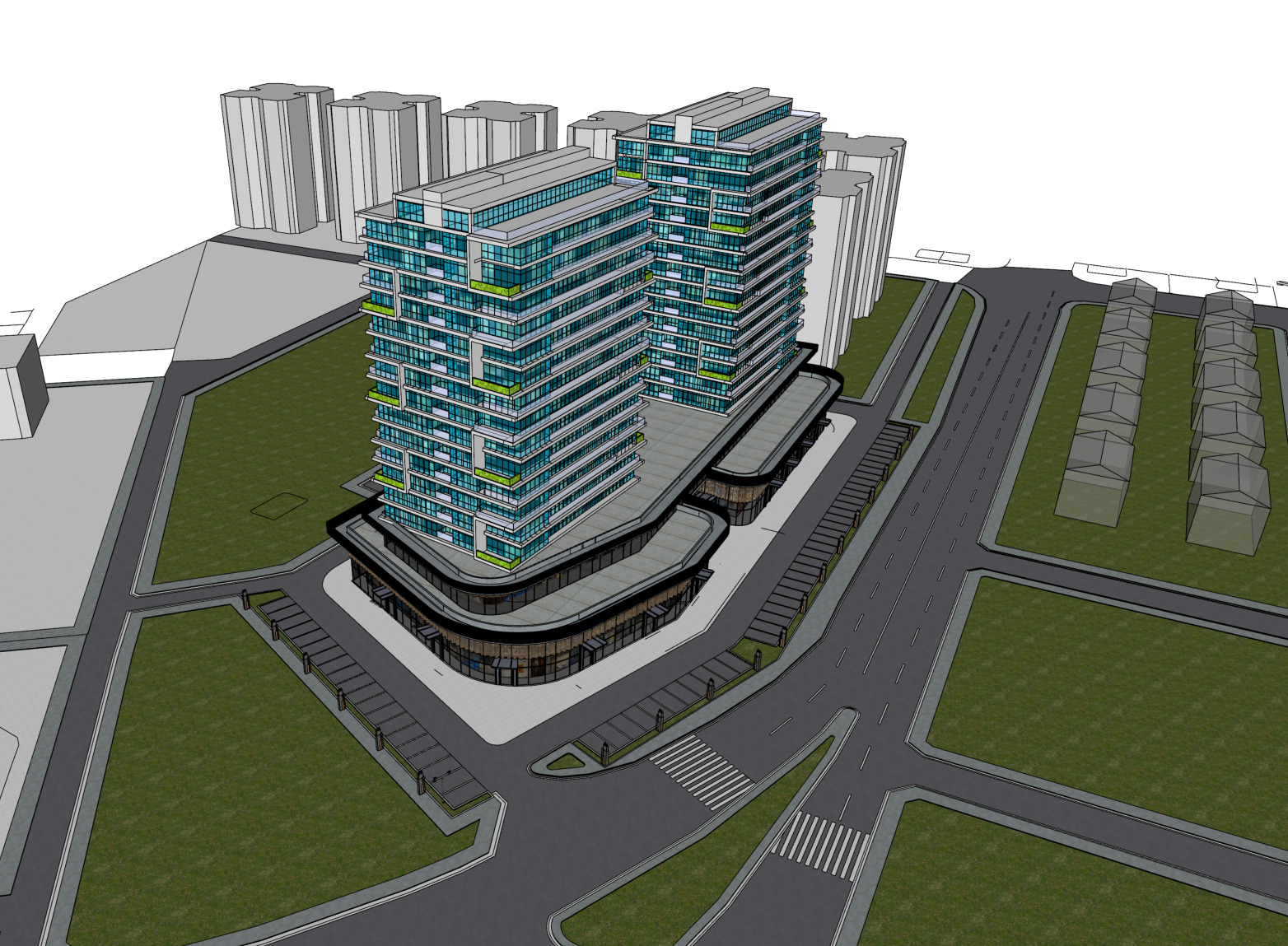 Commercial 3D Sketchup and Lumion 12  Model  3D model_3