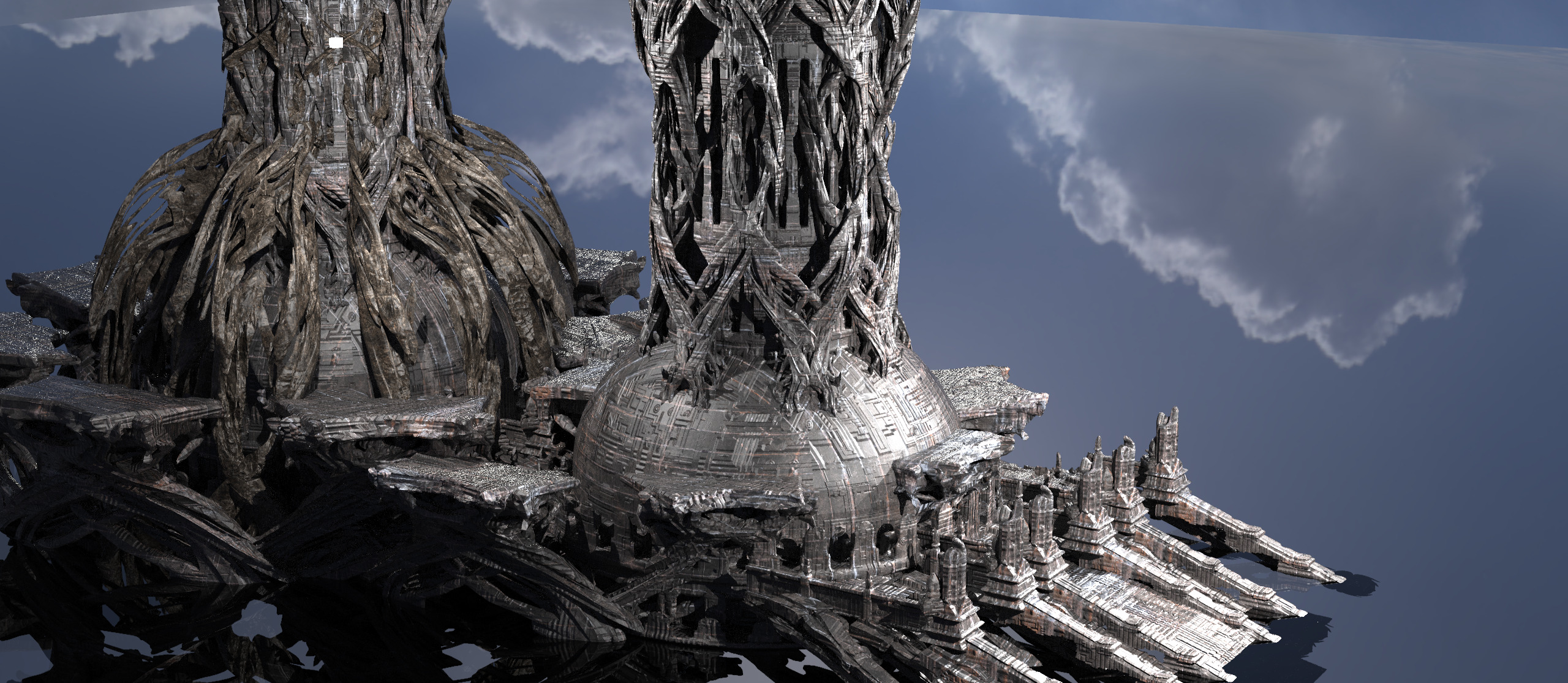 Mordred Knights tower kitbash 3D model_1