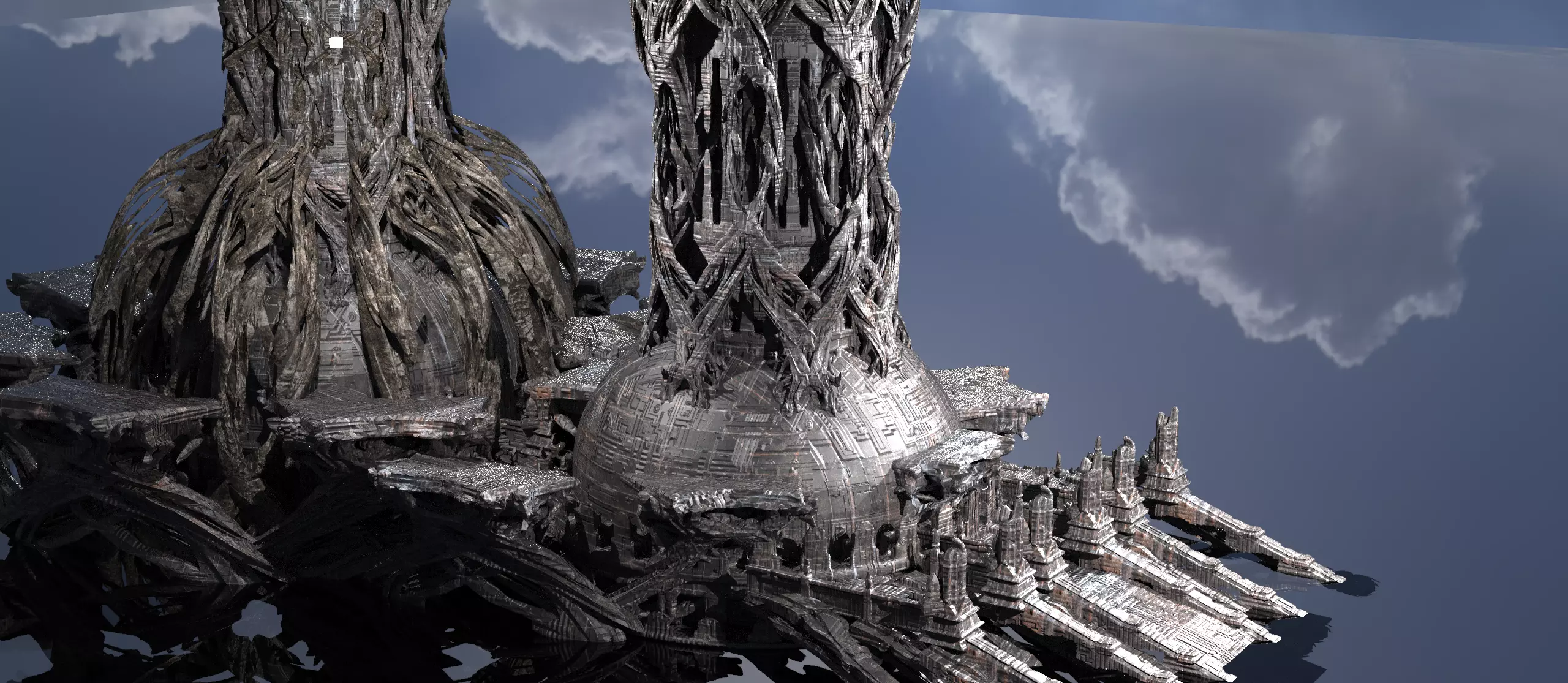 Mordred Knights tower kitbash 3D model_0