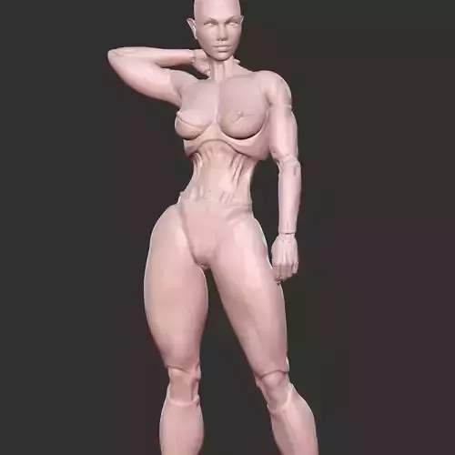 Futuristic AI Babe Lewd 3D Model for Printing 3D print model