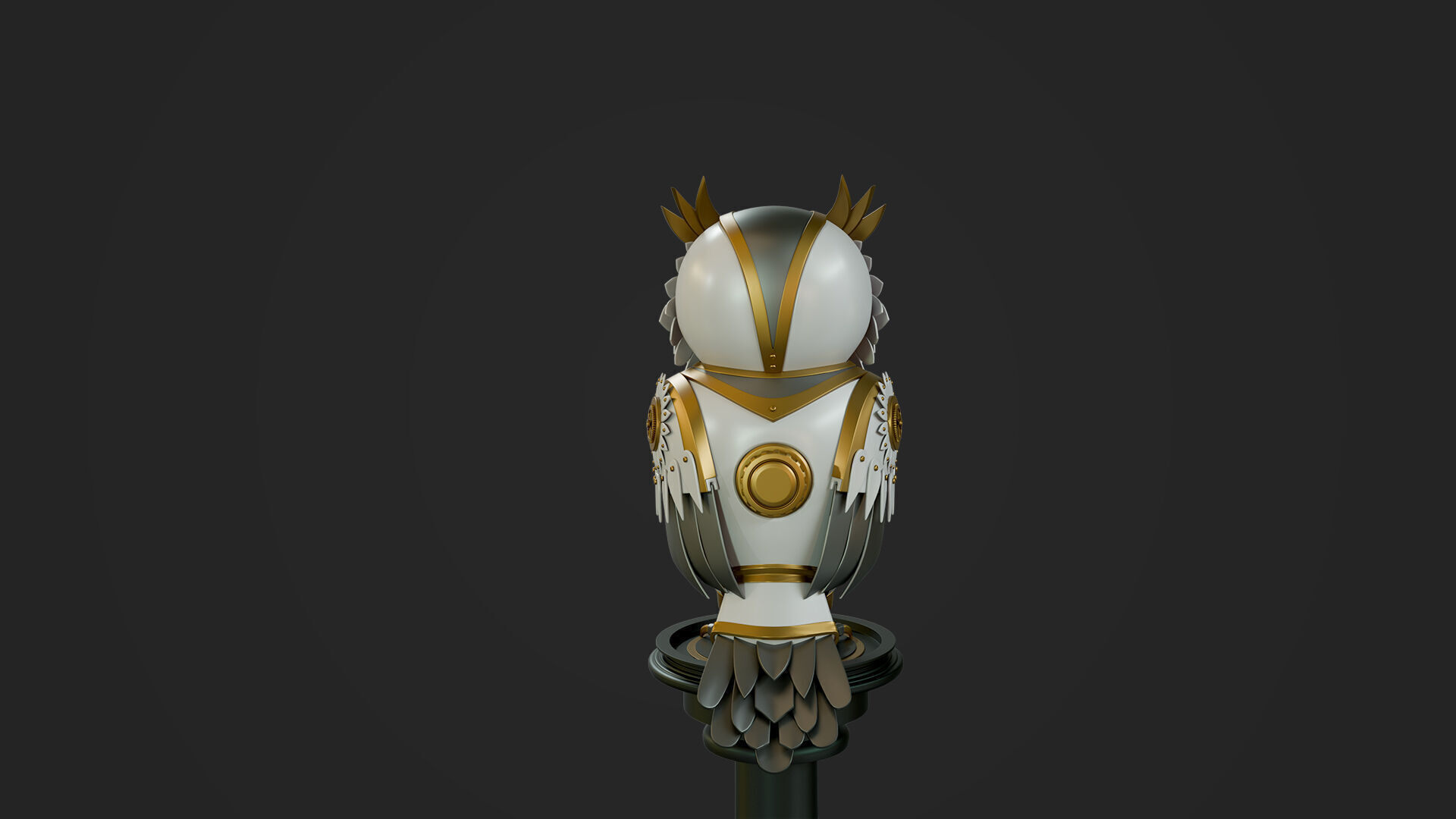 Steampunk Owl Automaton  3D model_4