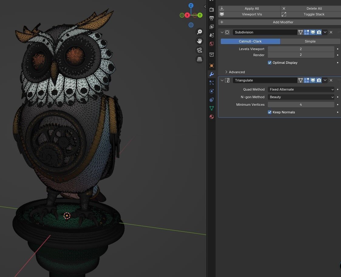 Steampunk Owl Automaton  3D model_8
