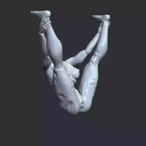 Erotic AI Girl Spreading Legs NSFW STL Figure