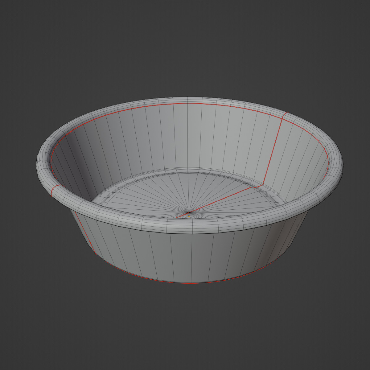 Simple Plastic Wash Basin B Set Low-poly 3D model_38