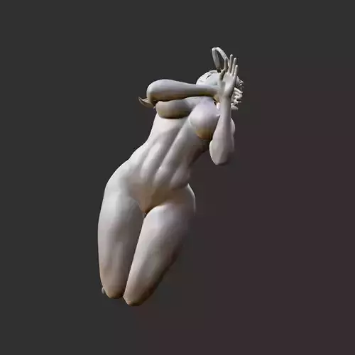 Curvy Hentai Girl in Naughty Erotic Pose STL