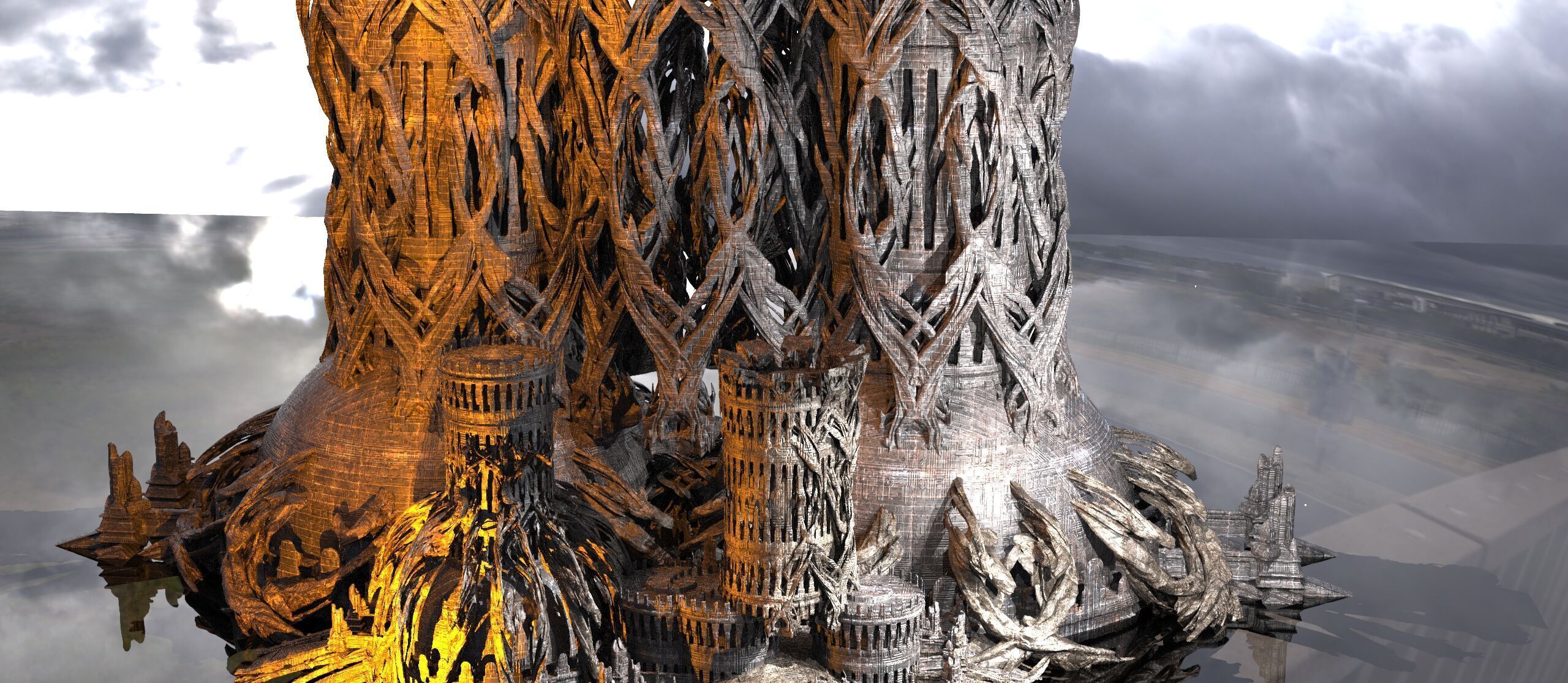 Avalon Kingdoms Great tree kit bash 3D model_1