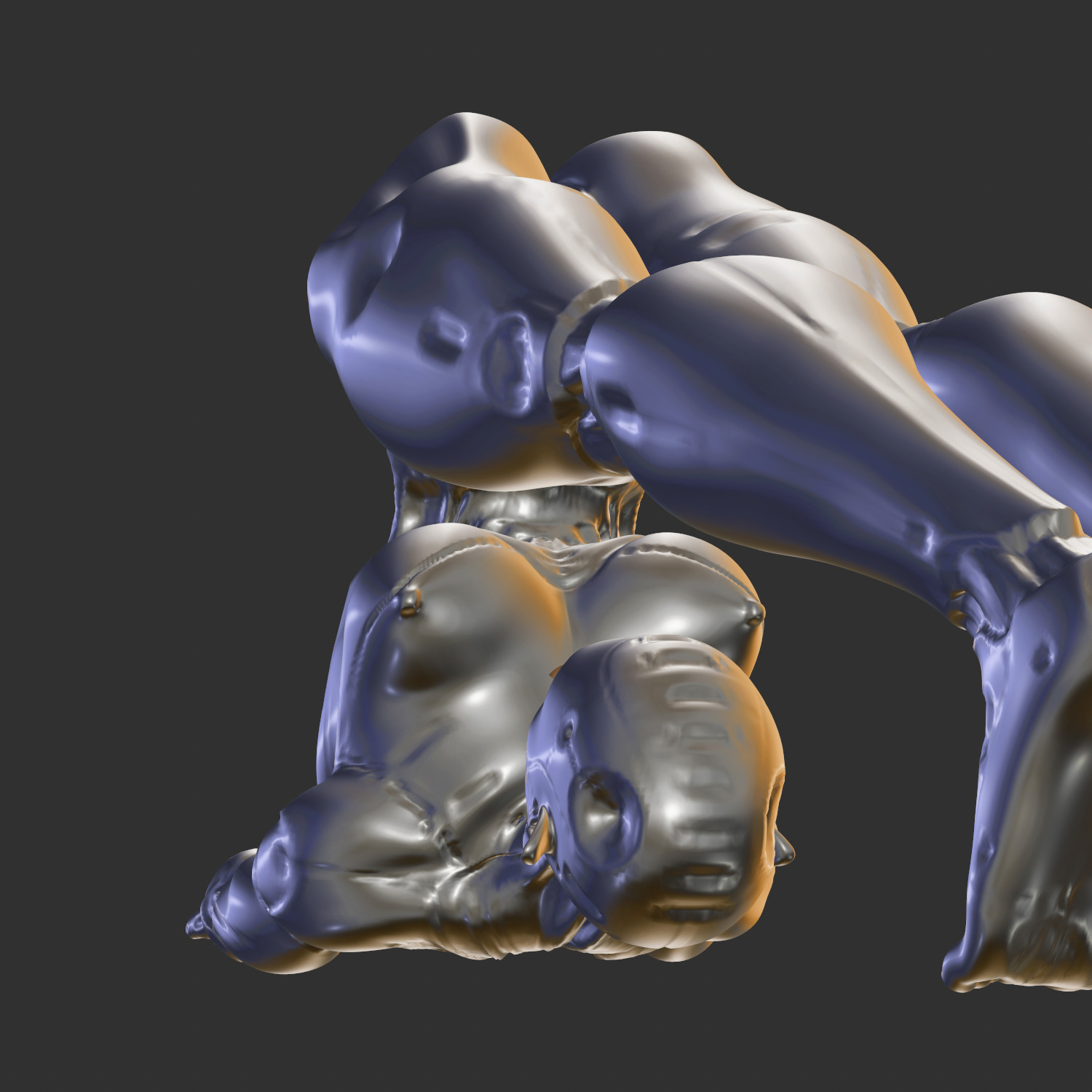 yoga female robot 3D print model_4