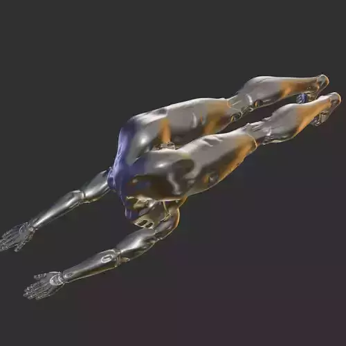 yoga female robot 3D print model