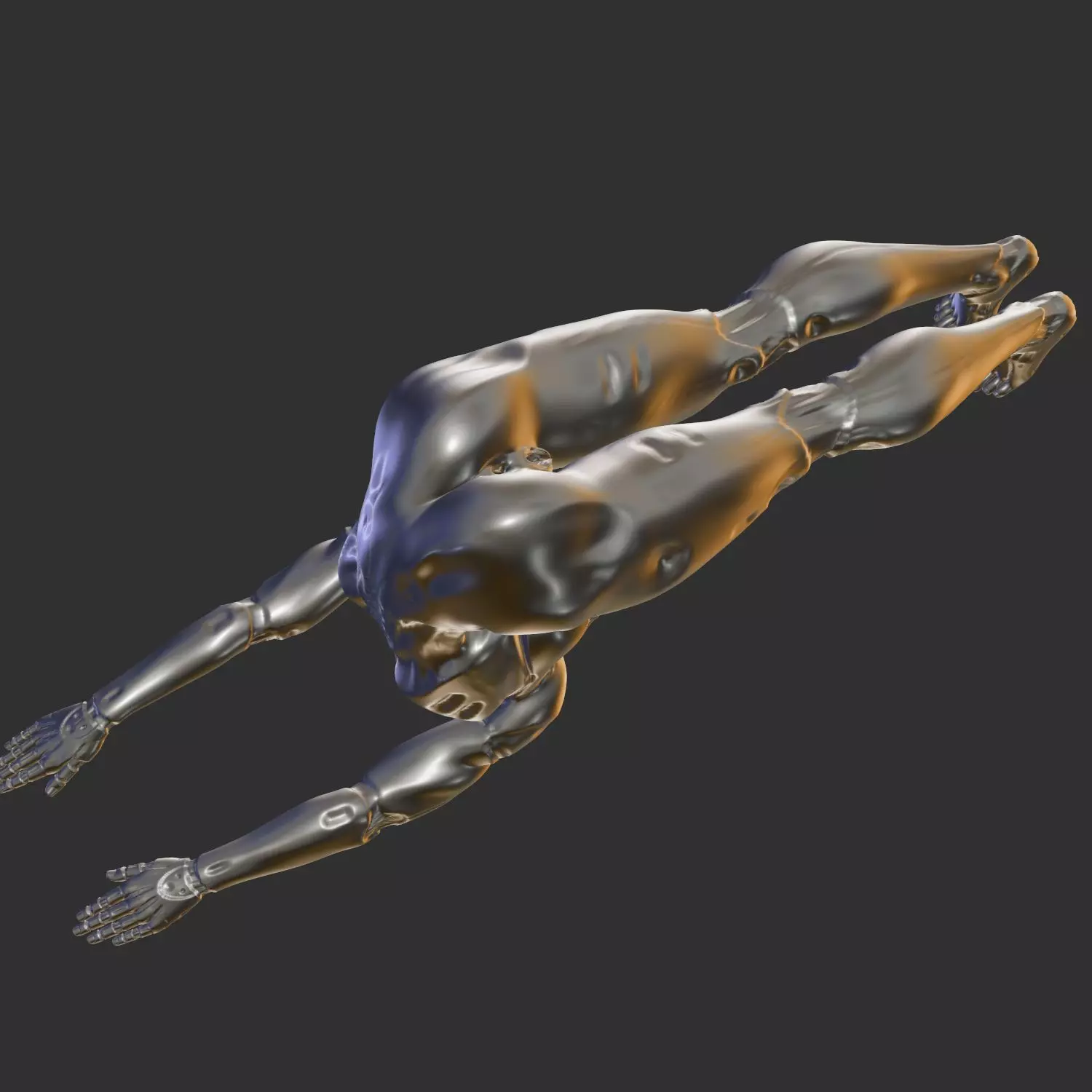 yoga female robot 3D print model_0