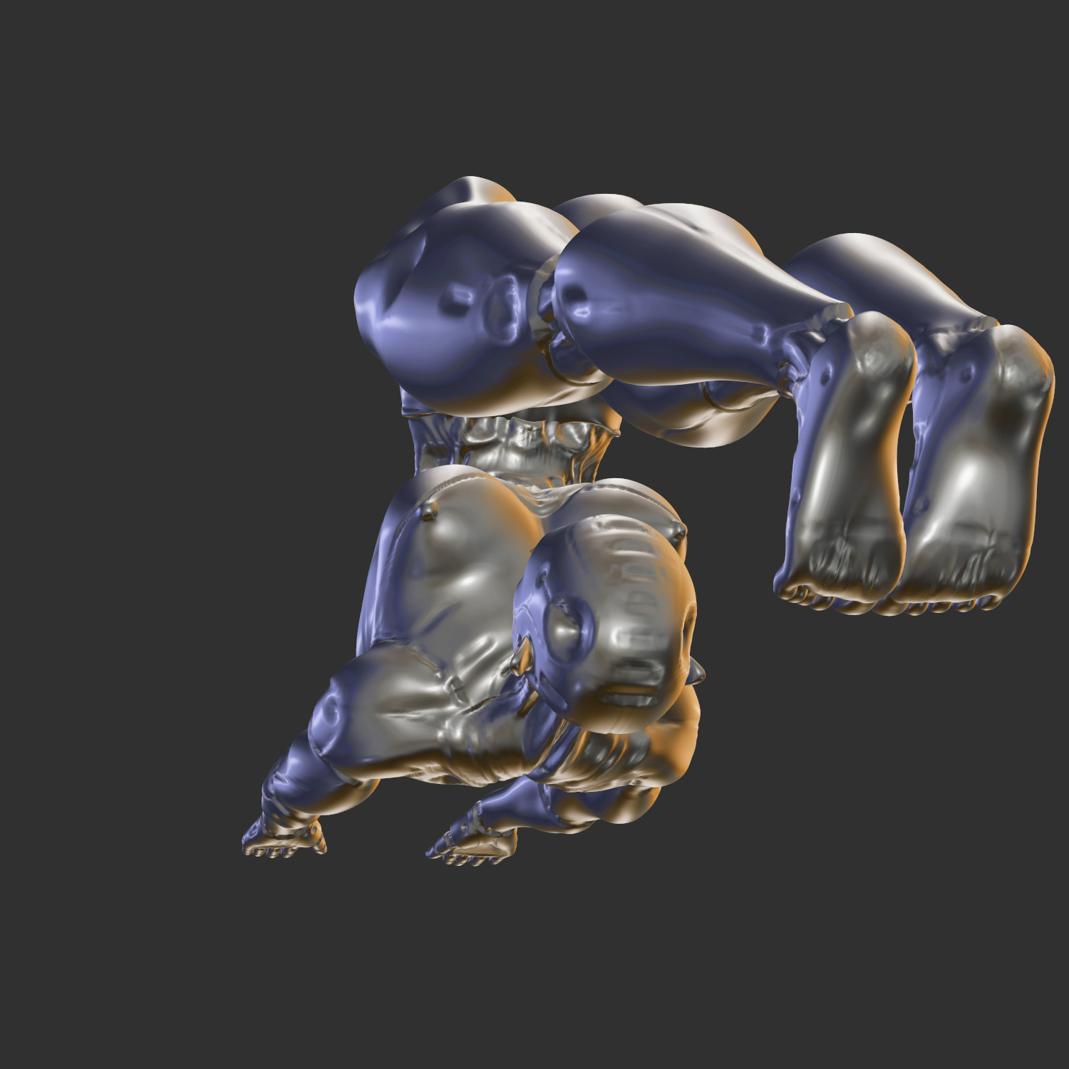 yoga female robot 3D print model_2