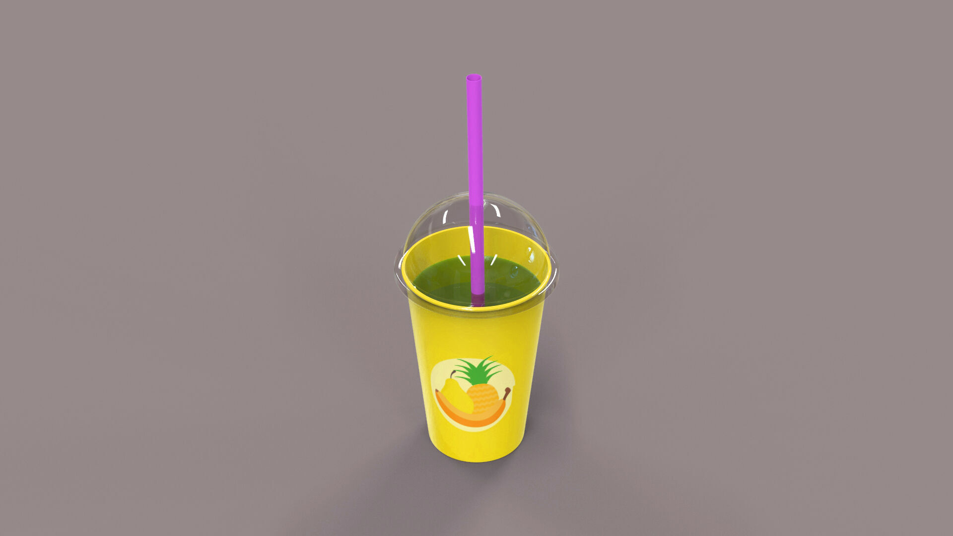 Low-Poly Cartoon Cup Paper 01 Low-poly 3D model_1