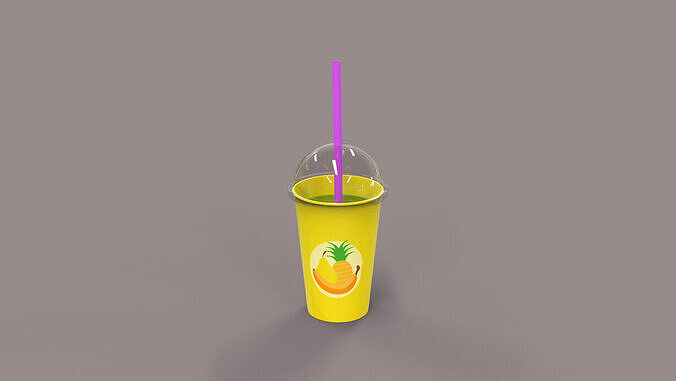 Low-Poly Cartoon Cup Paper 01 Low-poly 3D model