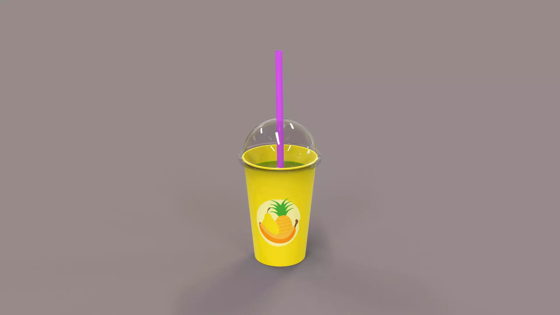 Low-Poly Cartoon Cup Paper 01 Low-poly 3D model_0