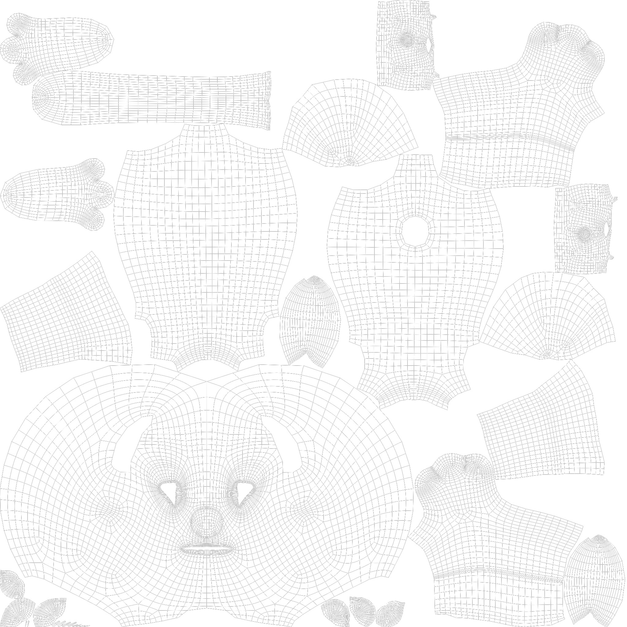 Stylized Cartoon Cat Character 3D Model  Fur Textured 3D model_10