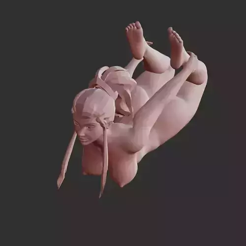 Sensual Hentai Girl Erotic Curvy Pose 3D Print STL