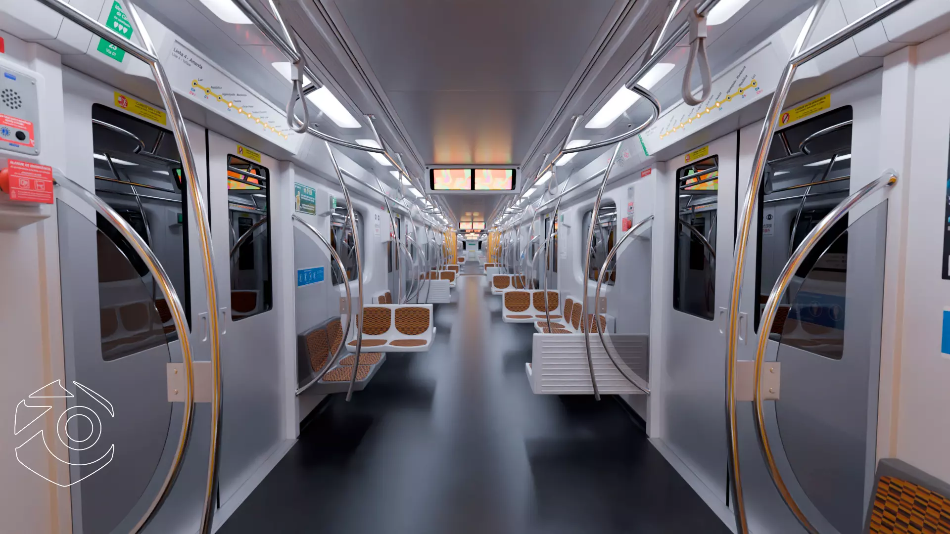 Brasil Sao Paulo Subway Line 4 Yellow 3D model