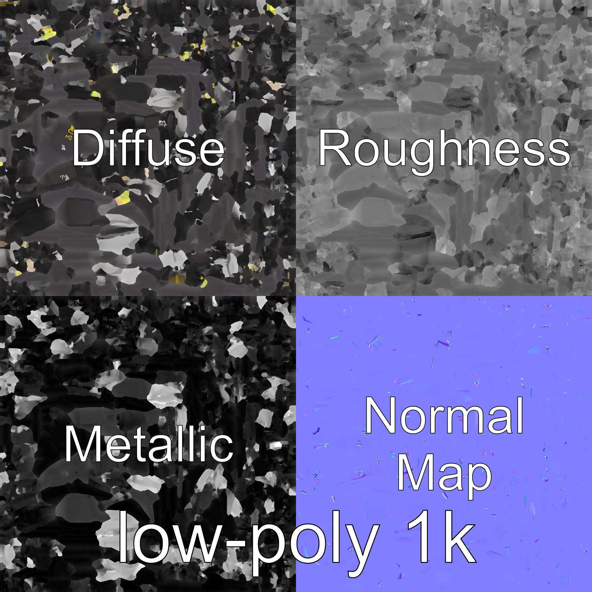 Quadcopter Drone with Camera and Accessories Low-poly 3D model_1