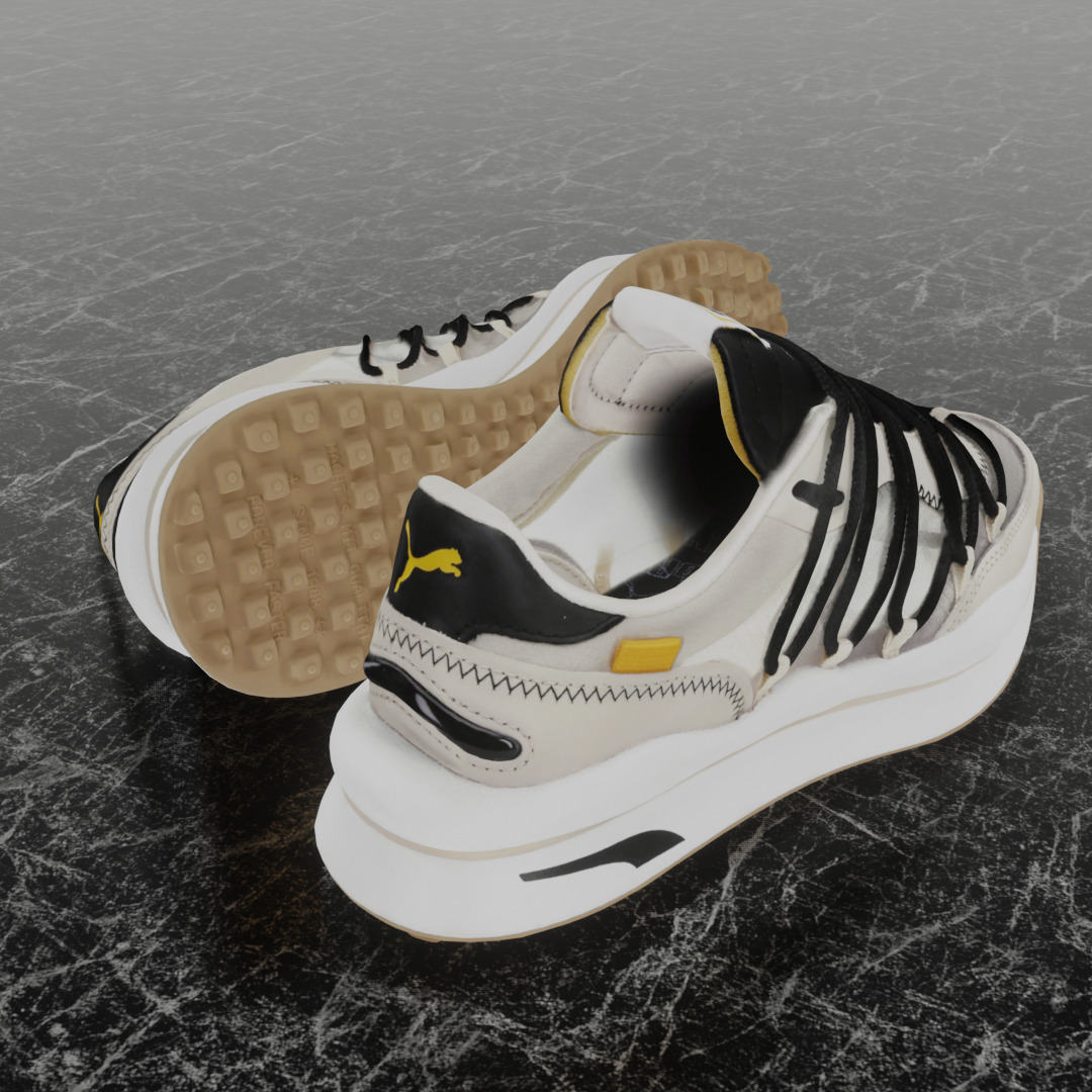 PUMA LACE RIDER 3D SHOES Low-poly 3D model_5