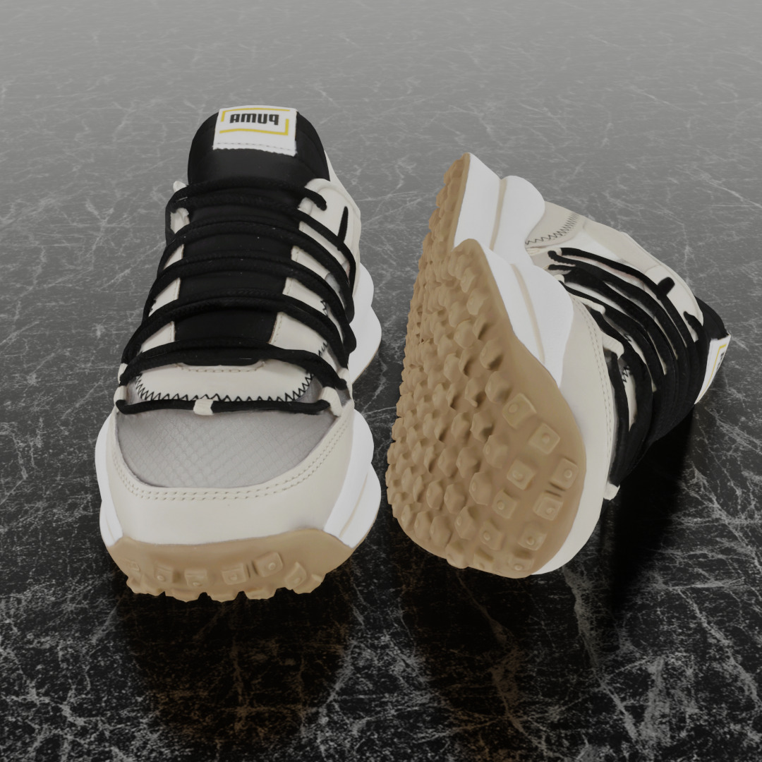 PUMA LACE RIDER 3D SHOES Low-poly 3D model_3