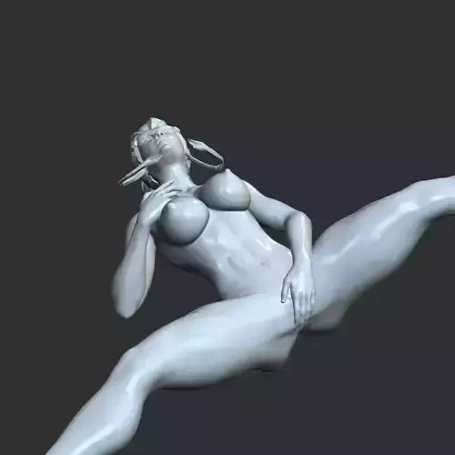 Sexy Anime Waifu Ideal Figure Sitting Erotic Pose 3D Print STL