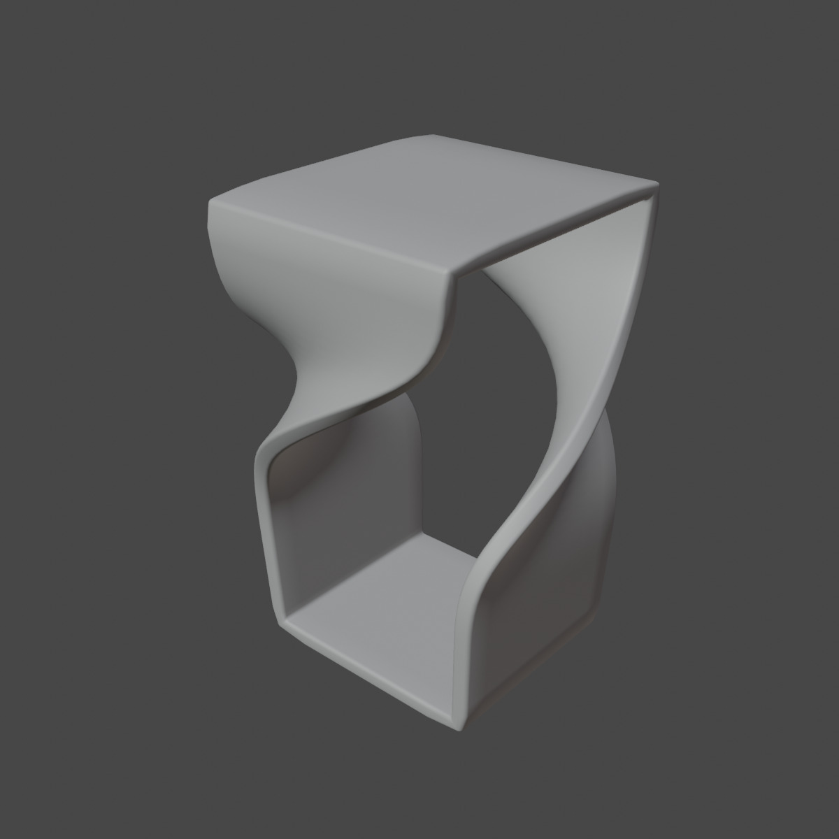 Twisted Stool for Childs Set Low-poly 3D model_26