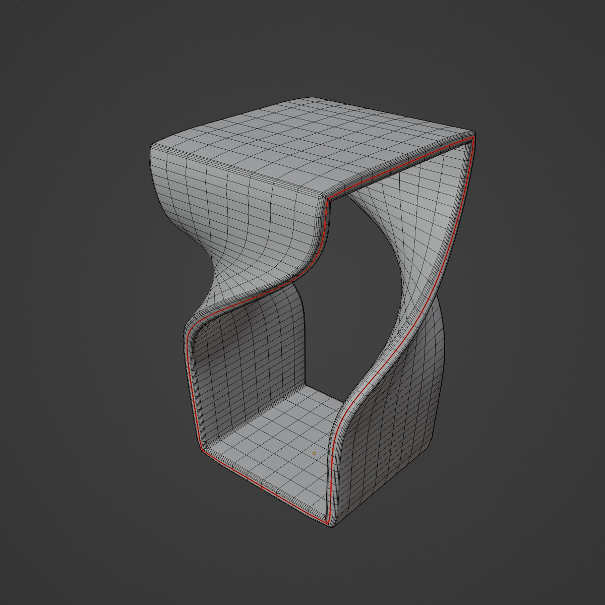 Twisted Stool for Childs Set Low-poly 3D model_27