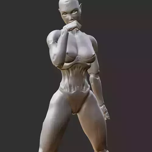 Sensual Ecchi Girl Naughty Pleasure Pose 3D STL 3D print model