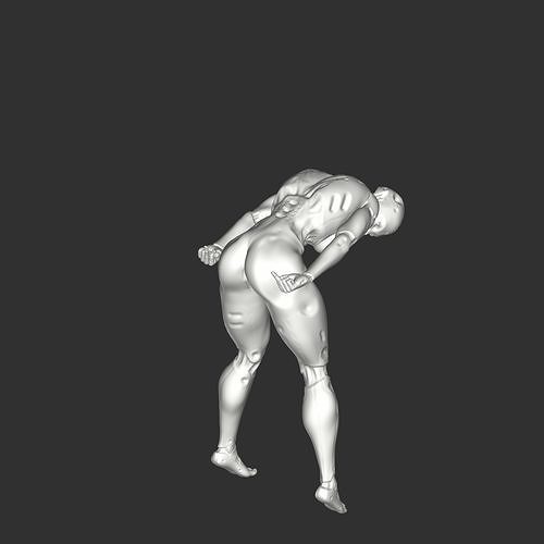 Sensual Cybernetic Woman NSFW Chair Pose STL 3D print model