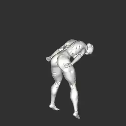 Sensual Cybernetic Woman NSFW Chair Pose STL