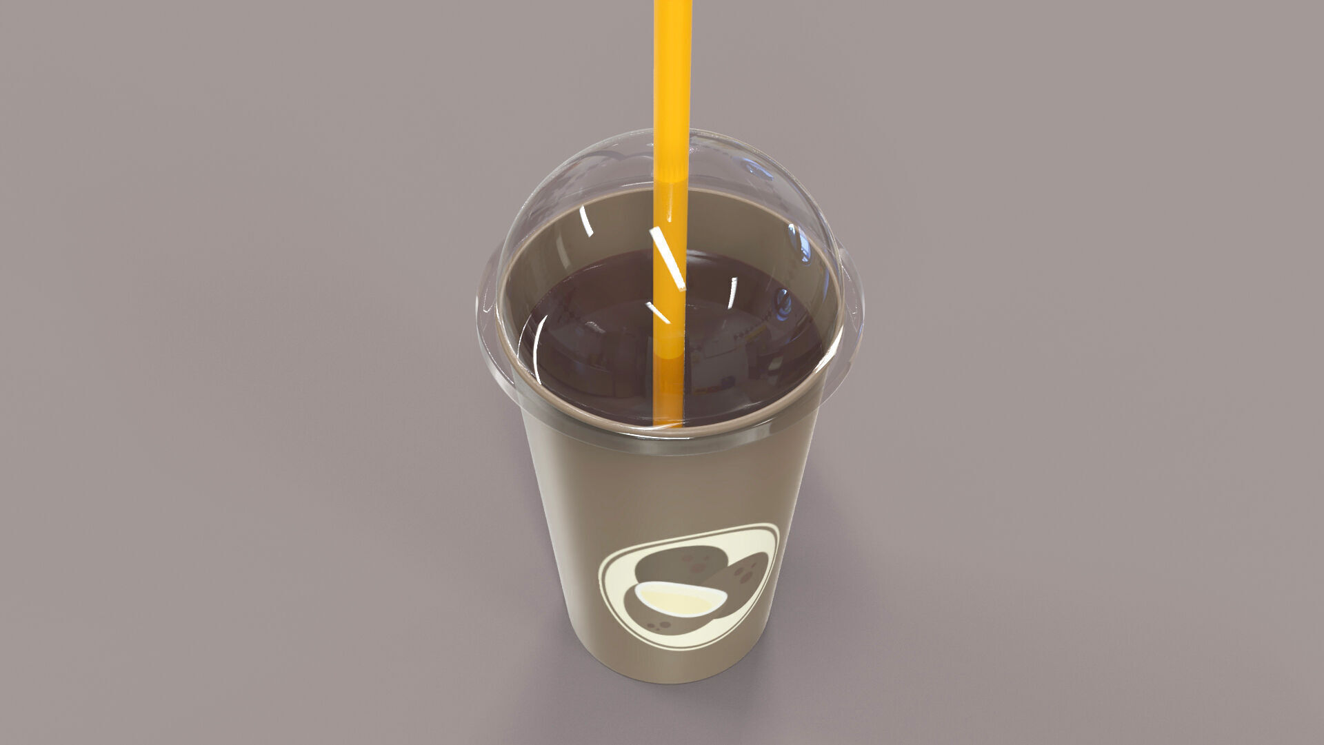 Low-Poly Cartoon Cup Paper 02 Low-poly 3D model_3