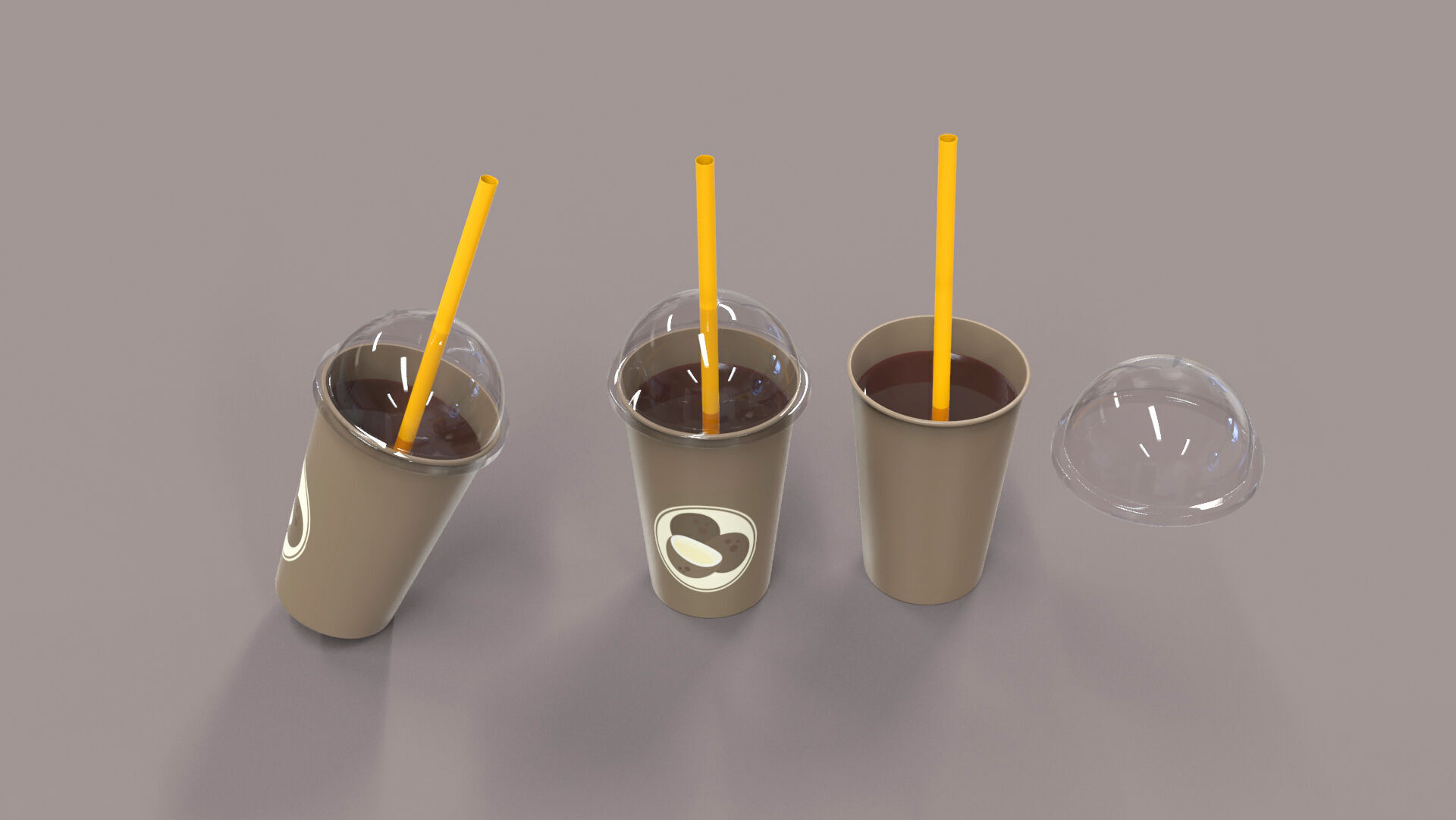 Low-Poly Cartoon Cup Paper 02 Low-poly 3D model_4