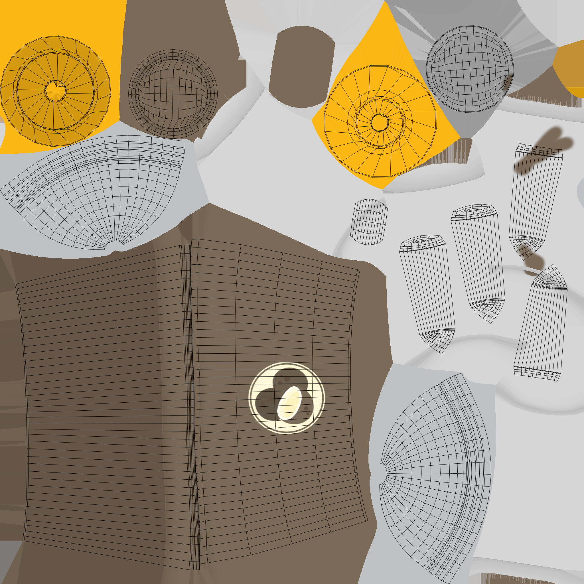 Low-Poly Cartoon Cup Paper 02 Low-poly 3D model_5