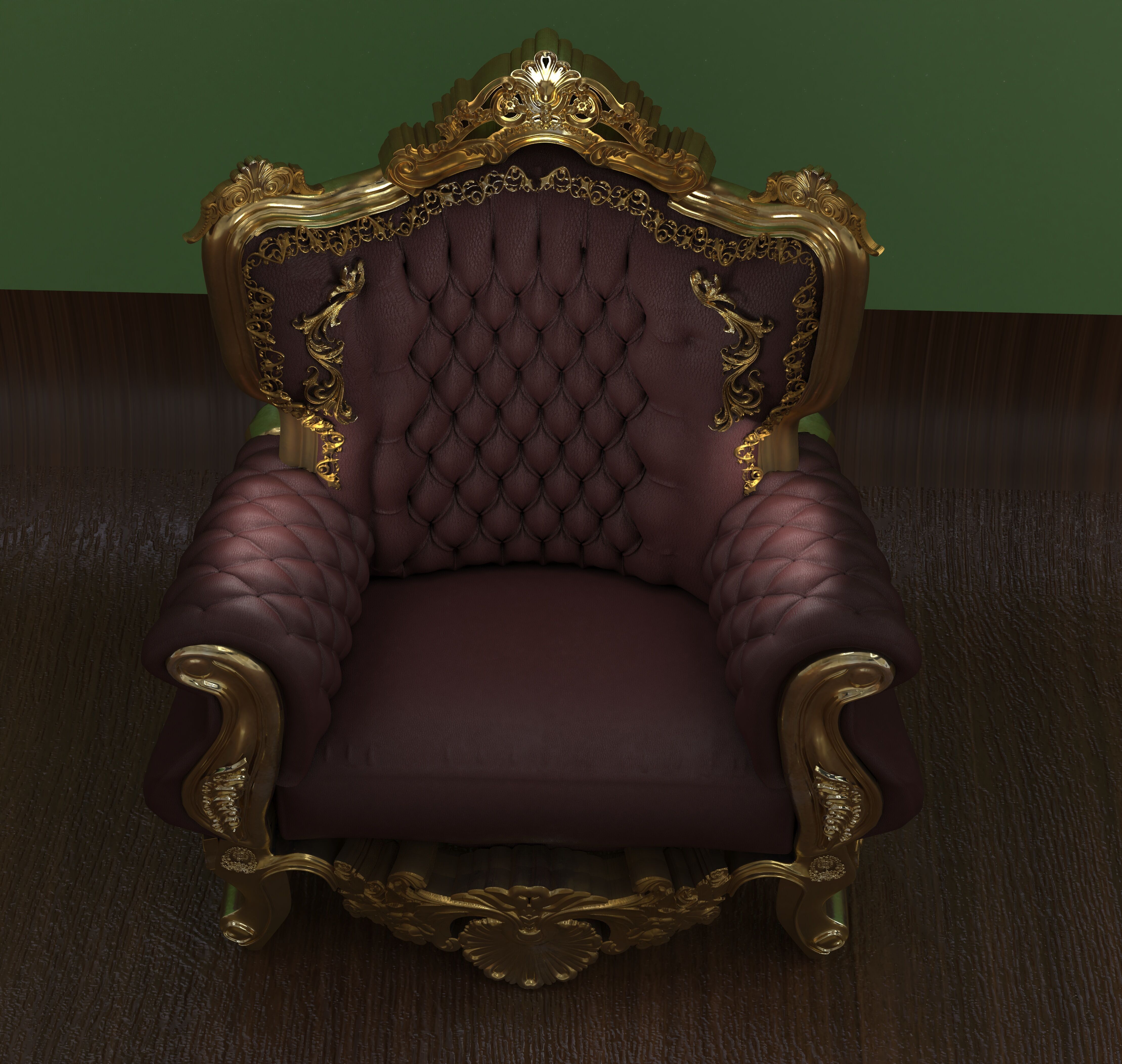 sofa classic 2 3D model_1