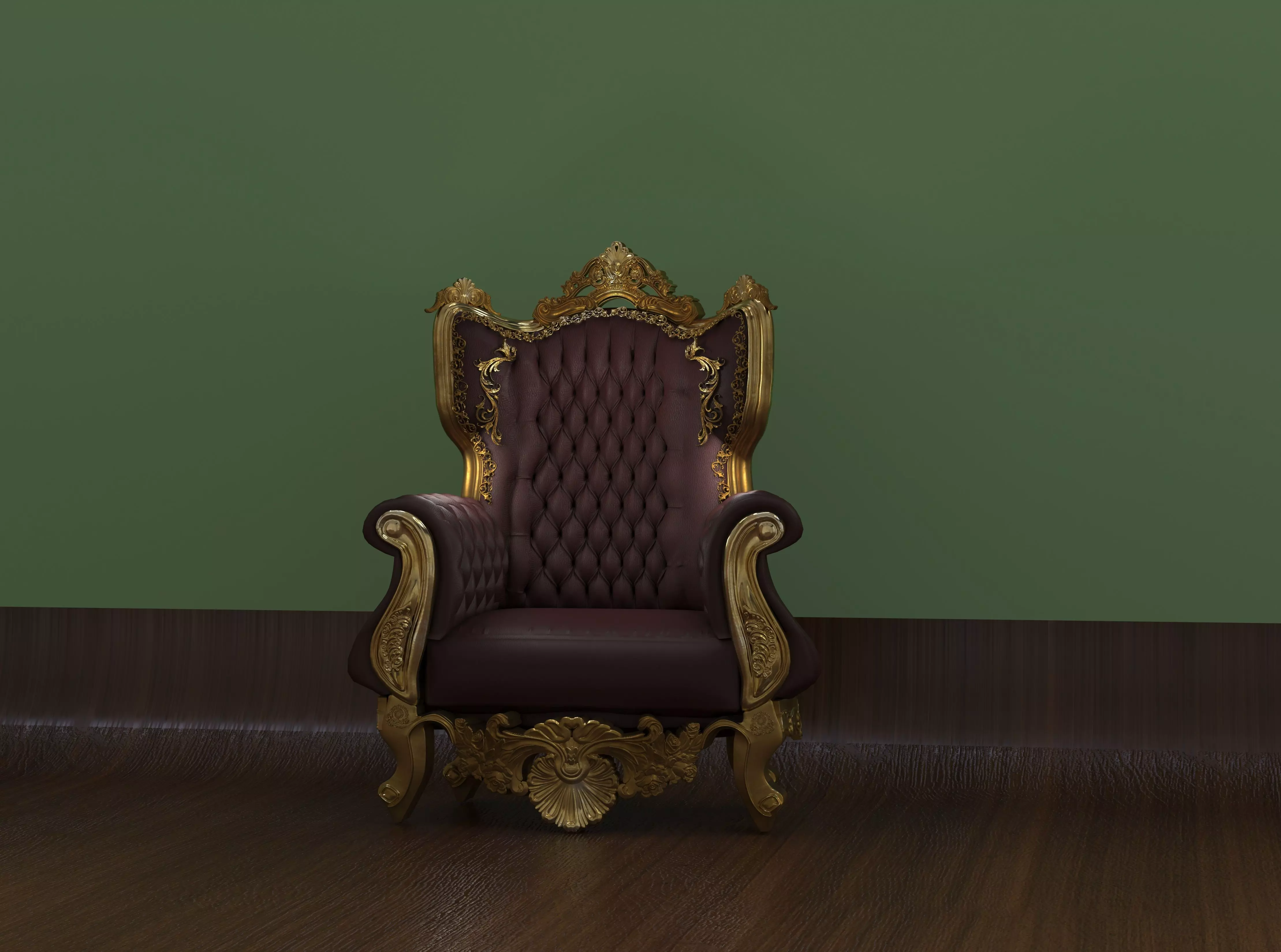 sofa classic 2 3D model_0
