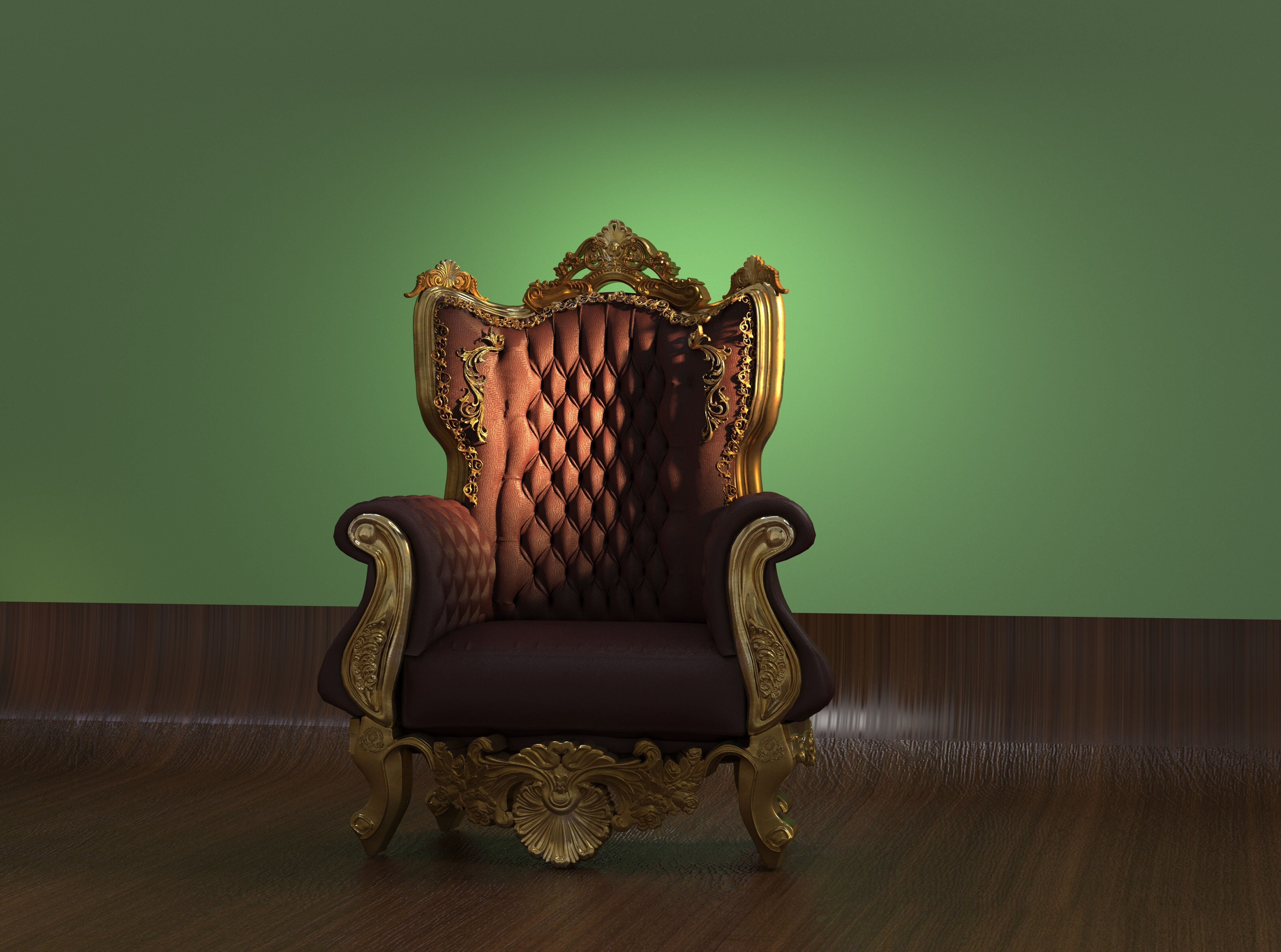 sofa classic 2 3D model_3