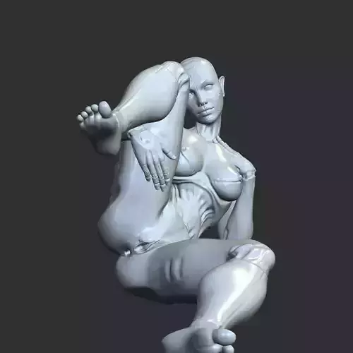 Seductive Robo-Waifu Nude Erotic 3D Print STL