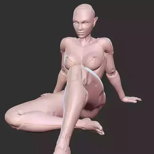 Sci-Fi Babe with Mecha Enhancements NSFW STL