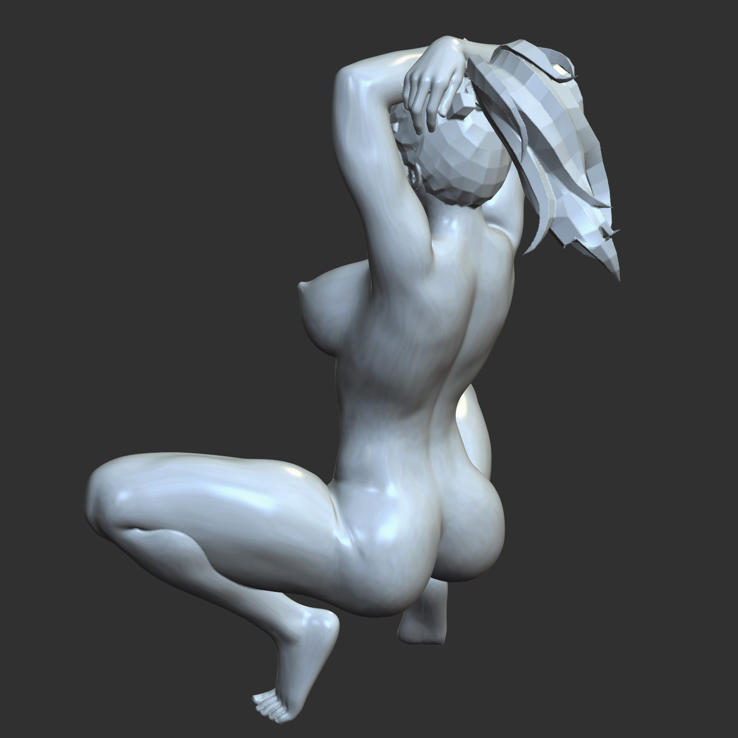 perfect body girl 3D print model_4