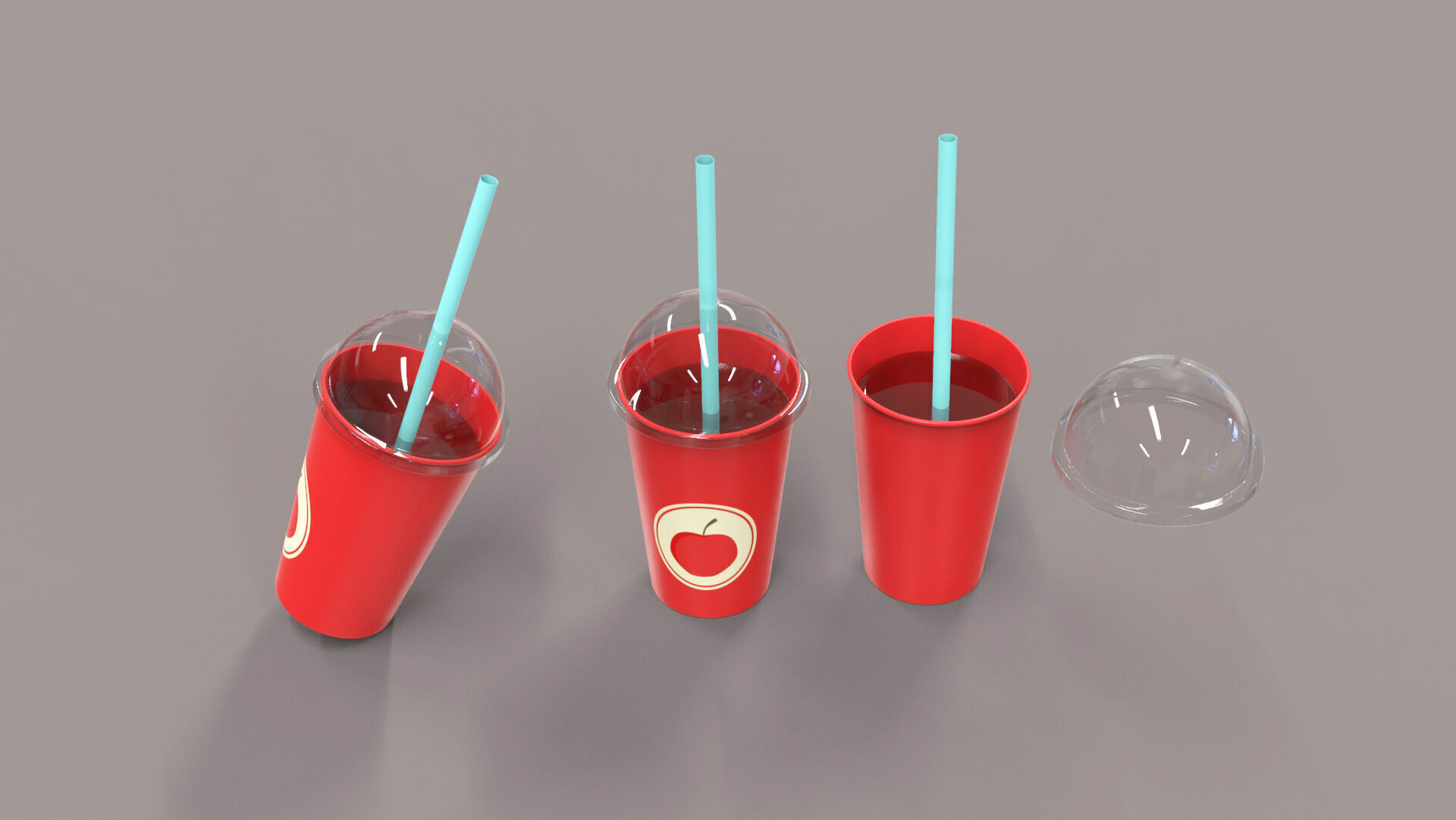 Low-Poly Cartoon Cup Paper 03 Low-poly 3D model_4