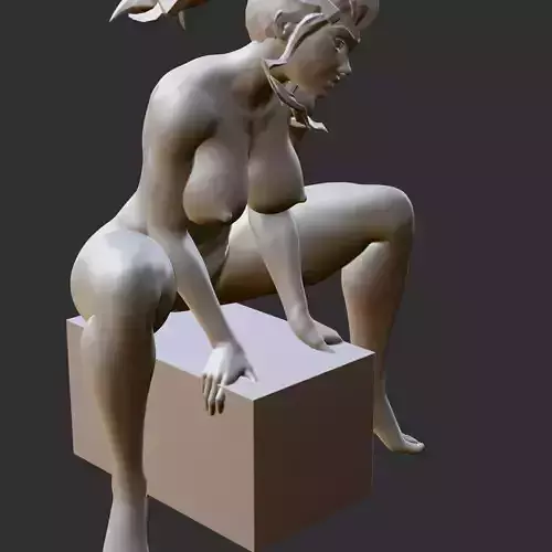 Nude Anime Goddess Perfect Body NSFW STL