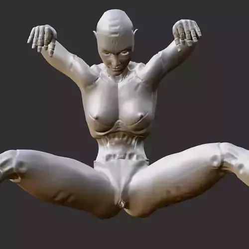 NSFW Anime Babe Playing with Herself 3D STL