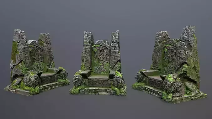 Lion Stone Throne