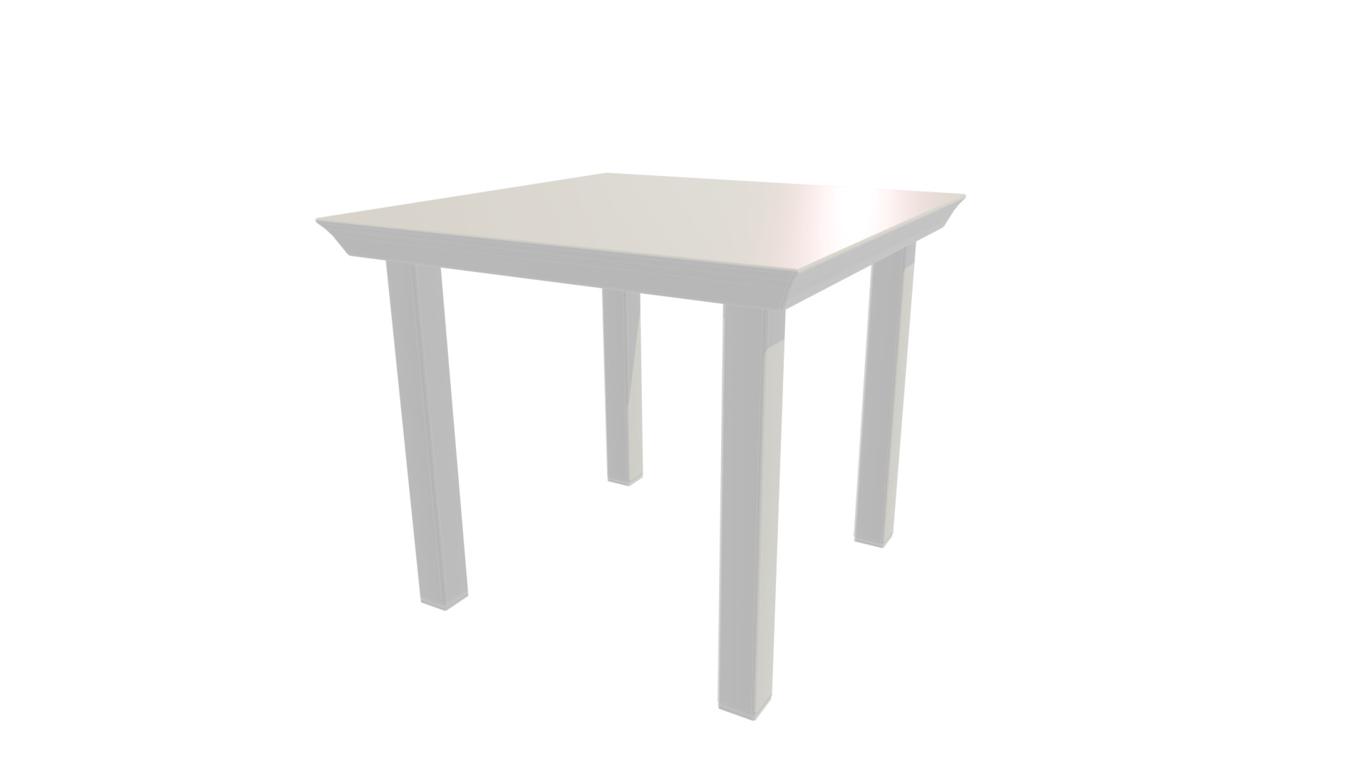 Outdoor Table Low-poly 3D model_5