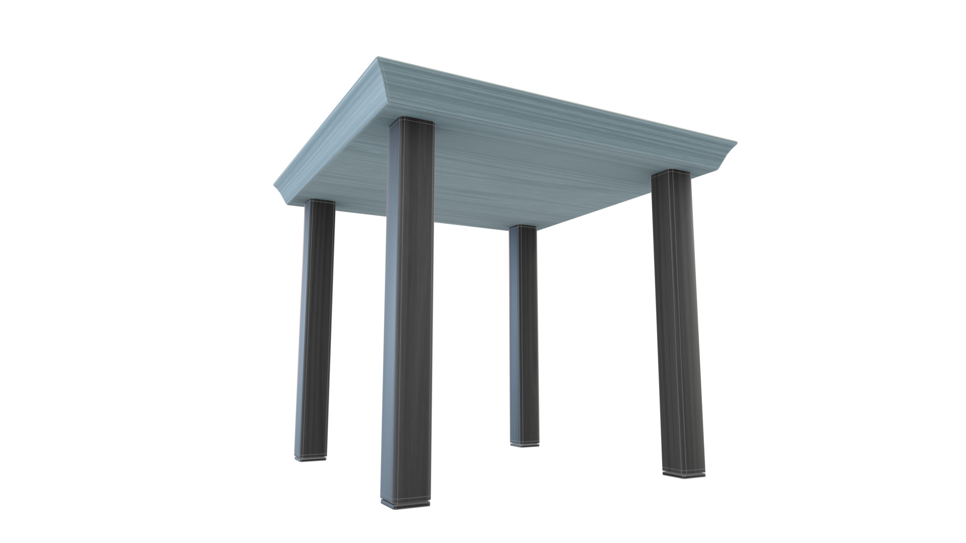 Outdoor Table Low-poly 3D model_4